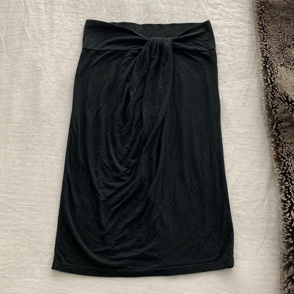 James Perse Los Angeles Black Slip-on Skirt